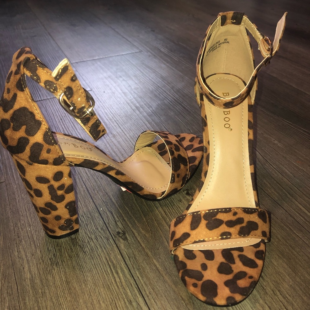 Leopard print heels